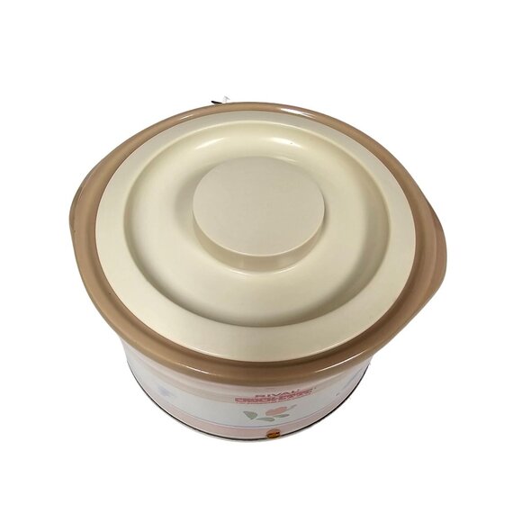 Vintage Rival Crock-Pot 1.5 Qt Stoneware Slow Cooker Retro Floral Design - Picture 2 of 10